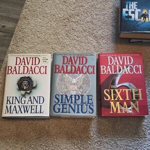 David Baldacci Book Set - King and Maxwell, Simple Genius, The Sixth Man